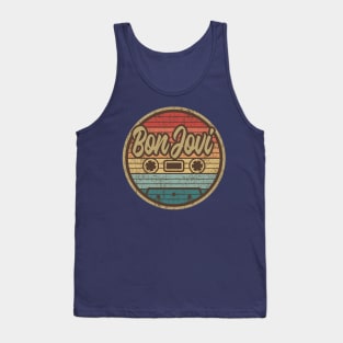 bon jovi cassette retro circle Tank Top